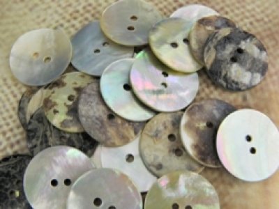 画像1: 真珠の母貝 パールシェル アコヤ貝  貝ボタン 23mm 25個