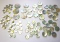 真珠の母貝 パールシェル ボタン アコヤ貝  貝ボタン 全サイズ総数95個