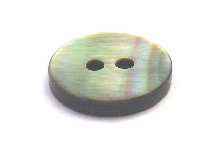 画像2: 黒蝶貝  貝ボタン  まっ平ら型  2穴  オリジナルシルキー加工 SH-1220K