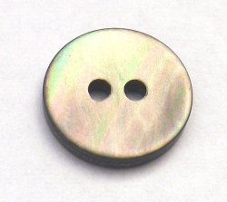 黒蝶貝  貝ボタン  まっ平ら型  2穴  オリジナルシルキー加工 SH-1220K