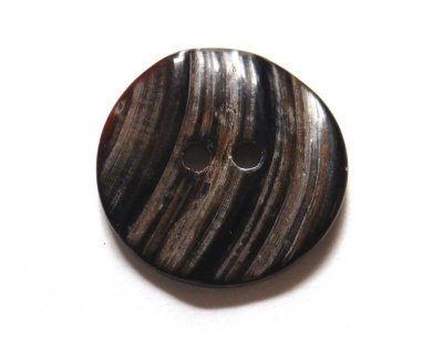 画像1: マッセル貝　貴重で珍しい貝ボタン　MS-110 黒系　2穴