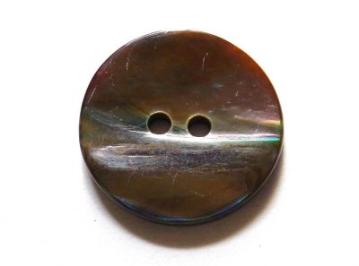 画像1: マッセル貝　貴重で珍しい貝ボタン　MS-220 黒系　2穴