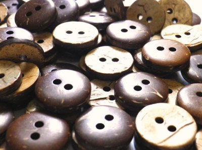 画像2: 木　ココナッツのボタン　13mm 大量100個セット