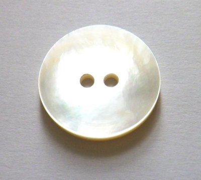 画像1: 白蝶貝 貝ボタン  使いやすいお皿型 2穴 SH-1104