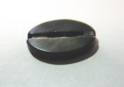 画像2: 黒蝶貝 貝ボタン   楕円型　約15mm  B-1511
