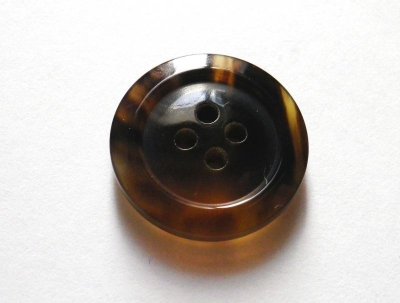 画像1: 本水牛ボタン  オリジナル型　貴重な濃い茶色　ツヤ有り　No.1024-DMB