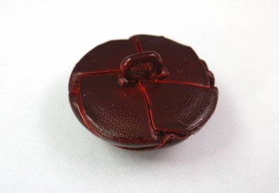 画像4: 本皮革ボタン  洗練されたツヤ有　高級な金属足　バスケットボール型　茶色　100Ｍ-2