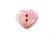 画像1: 和のオリジナル色に染色したパールシェル ハートの貝ボタン　鴇色（とき色） (1)