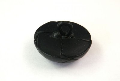 画像3: 本皮革ボタン  マットなケシ加工　高級な金属足　バスケットボール型　黒色　100ＭK-4
