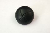 本皮革ボタン  マットなケシ加工　高級な金属足　バスケットボール型　黒色　100ＭK-4