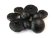 画像4: 本皮革ボタン  マットなケシ加工　高級な金属足　バスケットボール型　黒色　100ＭK-4 (4)