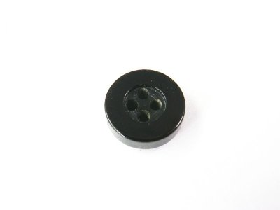 画像2: 本水牛ボタン　シャツ専用ボタン  4mm厚　ツヤの黒色  B-811-4mm