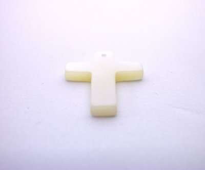 画像2: 貝パーツ　十字架型（クロス）　白蝶貝