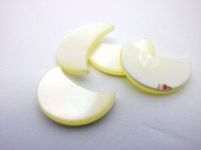 画像3: 貝パーツ　三ケ月型　穴無しタイプ、1穴タイプ　高瀬貝 SH2119