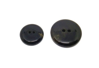 画像6: 本水牛ボタン  細い2穴のイタリアモデル　黒 BH-1
