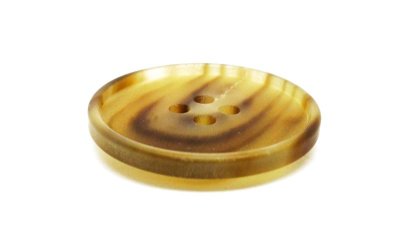 画像3: 本水牛ボタン つや消しの貴重な薄い茶色  No.955H-LMB　コート専用普通穴バージョン