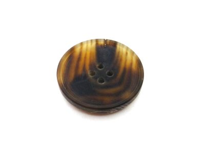 画像5: 本水牛ボタン　スーツ(1)着分　シックな茶色　ビンテージ加工　細い穴のイタリアタイプ　955-MB-VI