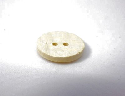 画像2: 珍しい白いヤシボタン　 CO-284　お皿型　2穴　木　ヤシ、ココナッツのボタン