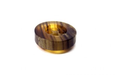 画像6: 本水牛釦　シャツ(1)着分 4mm厚みの高級品　ツヤの貴重な茶色   B-811-4mm