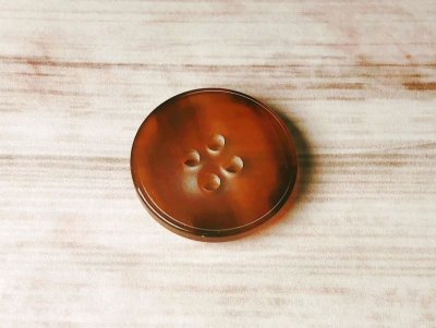 画像6: 本水牛ボタン　スーツ(1)着分　貴重な茶色　　皿の形状　No.1011