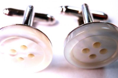 画像4: 貝ボタンで作ったカフリンクス 　カフスボタン　最高級白蝶貝を使用
