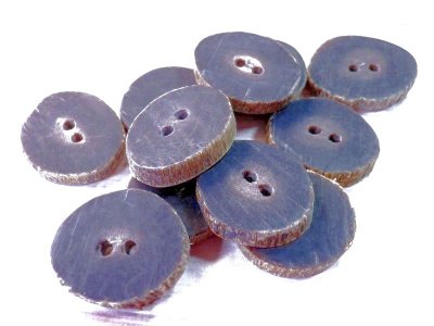 画像5: 本水牛輪切りボタン　マットな消し　パーツにも最適　2穴