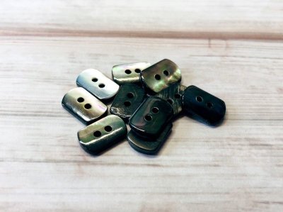 画像4: 長方形の黒蝶貝　貝ボタン　かまぼこ型　2H  2220