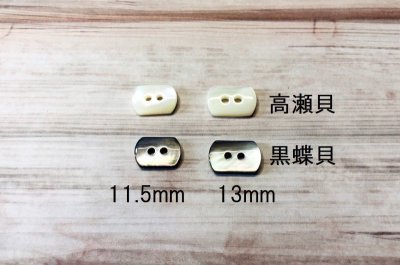 画像6: 長方形の高瀬貝 貝ボタン　かまぼこ型　2H  2220