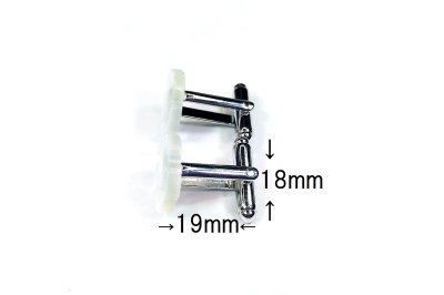 画像4: 花型のカフリンクス 　カフスボタン　MOP 白蝶貝