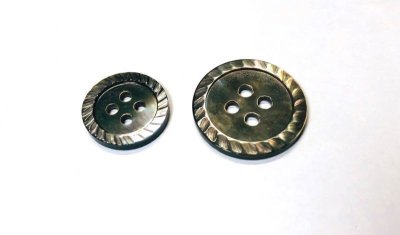 画像4: 黒蝶貝 貝ボタン スーツ専用型 縄目模様にカットを施した最高級品　SH-2221