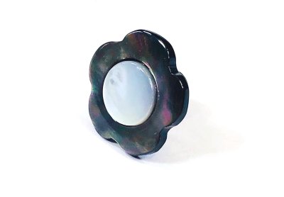 画像4: 花型のラペルピン・ブートニエール　ピンバッチ　B-MOP 黒蝶貝