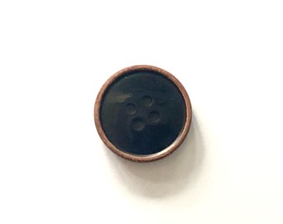 画像2: 本水牛ボタン　漆の様な黒色　最高級の凝ったビンテージ加工 1057VI