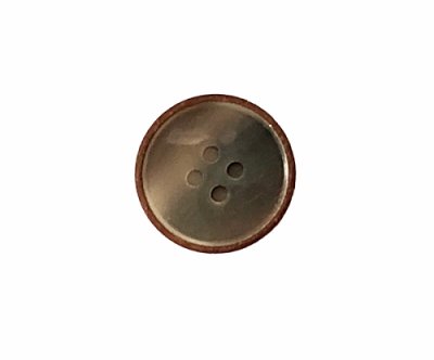 画像1: 本水牛ボタン　貴重な透明感の有る薄い茶色　最高級の凝ったビンテージ加工　1057VI
