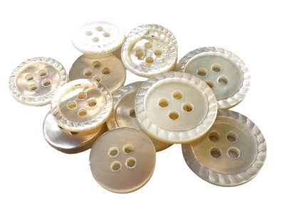 画像7: 白蝶貝 貝ボタン スーツ専用型 カットを施した最高級品 スーツ,ジャケット1着分 SH-2221