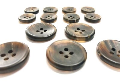 画像3: 本水牛釦　コート (1)着分 半ツヤ加工 超貴重な茶色  No.510-MB