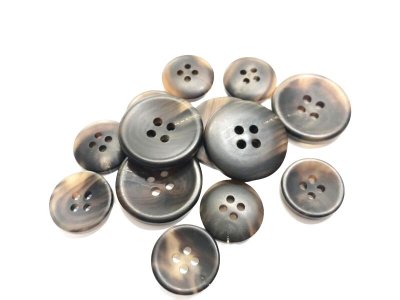 画像4: 本水牛釦　コート (1)着分 半ツヤ加工 超貴重な茶色  No.510-MB