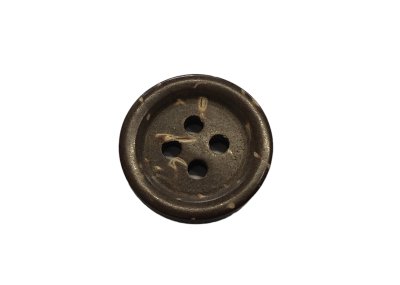 画像2: 木　ヤシ、ココナッツのボタン  シャツ用　黒いヤシボタン　CO-290 4穴