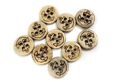 画像6: 木　ヤシ、ココナッツのボタン CO-300　4穴