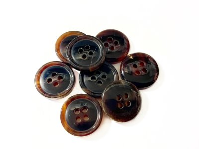 画像6: 本水牛ボタン  スーツ(1)着分　濃い茶色　ツヤ有り　No.1058