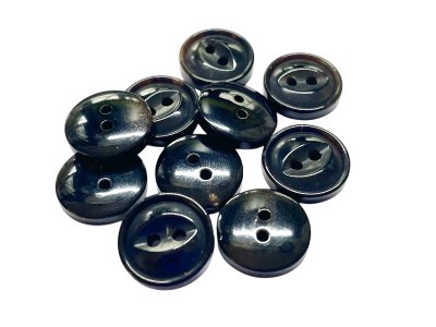 画像3: 本水牛ボタン　かわいいネコ目.猫目型　ツヤの黒色　2H　No.1060