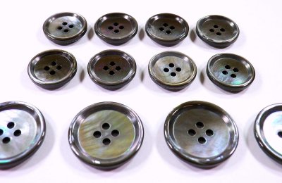 画像2: 黒蝶貝 貝ボタン スーツ1着分セット　裏面までこだわりぬいた最高級　SH-2217