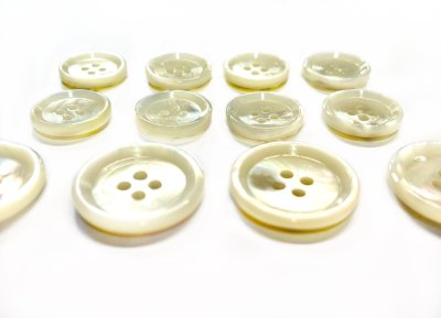 画像3: 白蝶貝 貝ボタン スーツ1着分セット　裏面までこだわりぬいた最高級　SH-2217