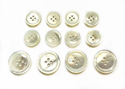 画像2: 白蝶貝 貝ボタン スーツ1着分セット　裏面までこだわりぬいた最高級　SH-2217