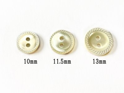 画像4: 高瀬貝 貝ボタン  縄目模様の彫刻を施した貝ボタン SH2109