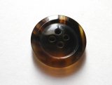 本水牛ボタン  オリジナル型　貴重な濃い茶色　ツヤ有り　No.1024-DMB