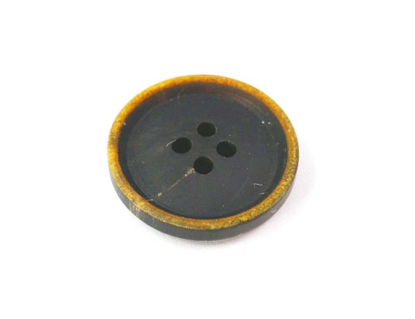 画像1: 本水牛ボタン　　黒　最高級の凝ったビンテージ加工 1050VI (1)