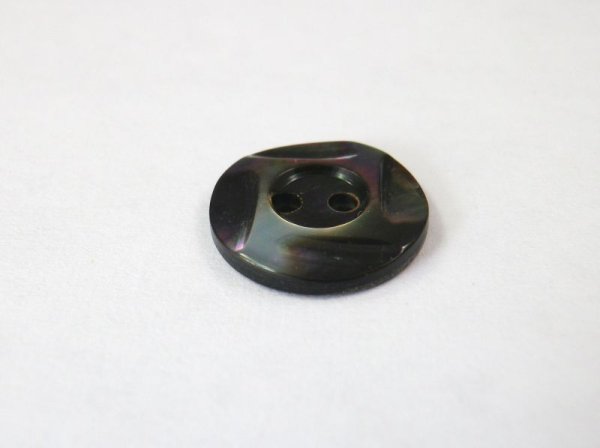 画像2: 黒蝶貝 貝ボタン 4面カットの高級品　SH-1208 (2)