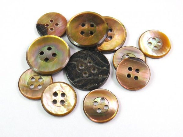 画像4: 茶蝶貝 貝ボタン 最高品質 スーツ、シャツ用 SH-118 (4)
