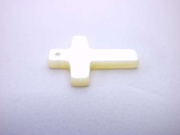 画像3: 貝パーツ　十字架型（クロス）　白蝶貝 SH-2118 (3)