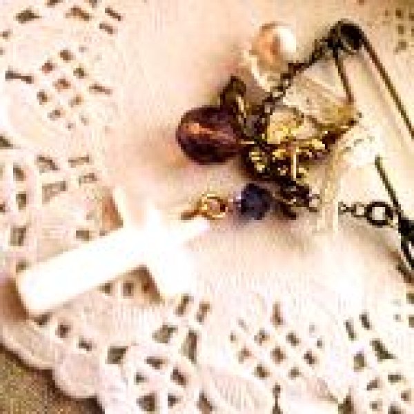 画像5: 貝パーツ　十字架型（クロス）　白蝶貝 SH-2118 (5)